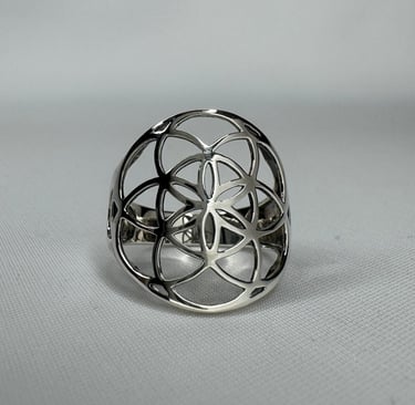 Sterling Silver Seed of Life Ring