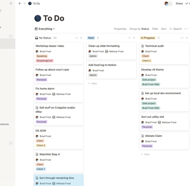 Immagine di Notion to do per mostrare alle persone come è semplice marcare i propri impegni