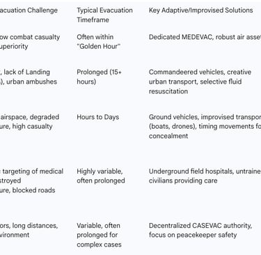 Table 2: Comparative Analysis of Evacuation Challenges and Solutions Across Modern Conflicts