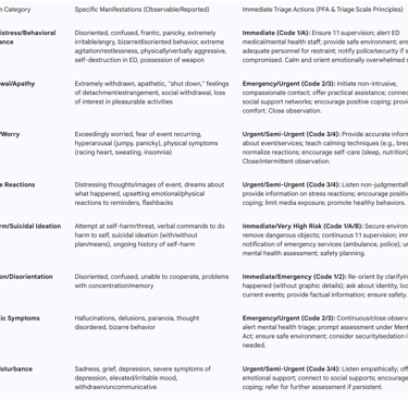 Table 1: Comparison of Key Psychological Triage Models