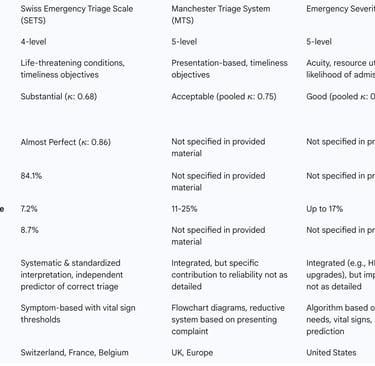 Table 5: Comparative Overview of SETS, MTS, and ESI