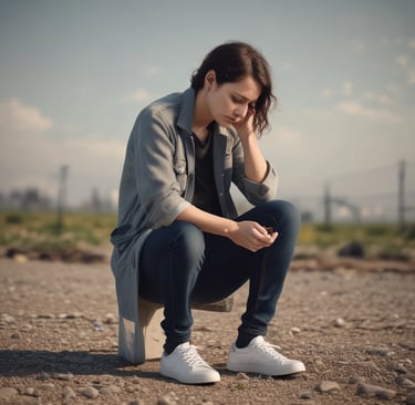 woman wearing black crew-neck shirt