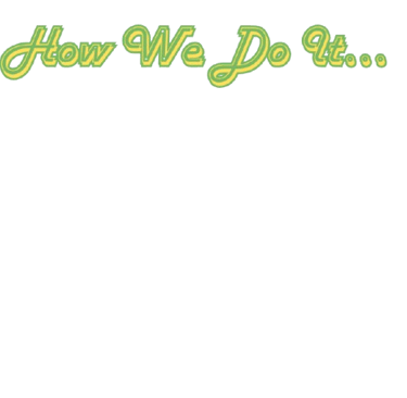 the words how we do it in green and yellow colors