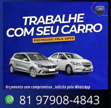 APVS, trabalhe com seu carro. Uber,99 InDrive e Entregas.