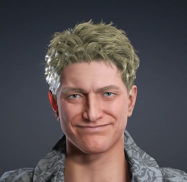 a man with a short haircut