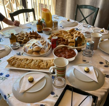 Table with Food for Eid Day celebration