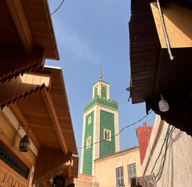 Mosque minaret is Fes, Morocco 