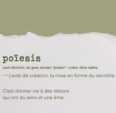Definition du mot poiesis