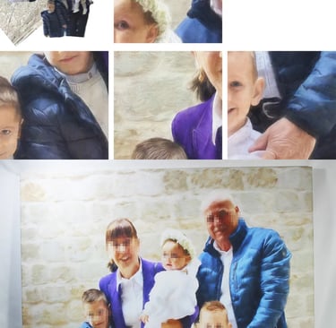 Poklon obiteljski portret po narudžbi u tehnici digitalnog tiska