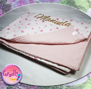 Personalizirana pamučna dekica za bebe s imenom