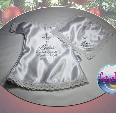 Set personaliziranih krsnih košuljica i maramica za krštenje