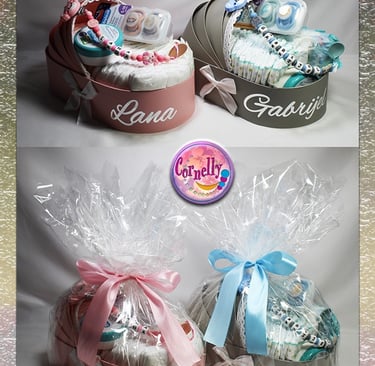 Personalizirana kolijevka za bebe sa dekicom i dudom