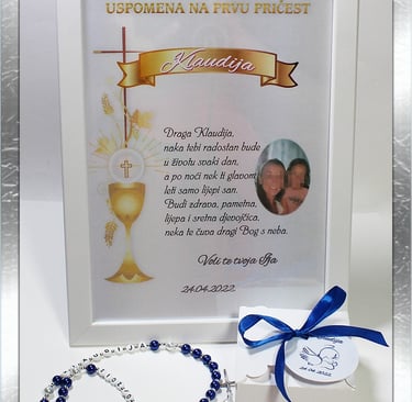 Set poklon okvira za sakramente prve pričesti
