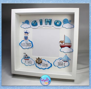 3D personalizirani okvir za rođenje bebe s podacima
