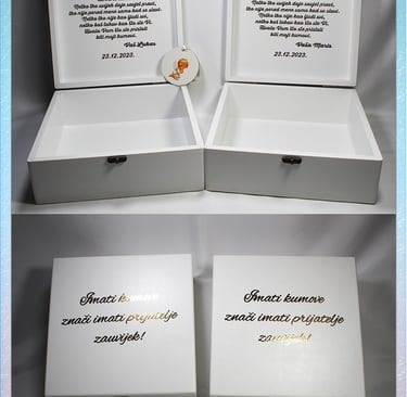 Elegantna kutija uspomena spremna za darivanje