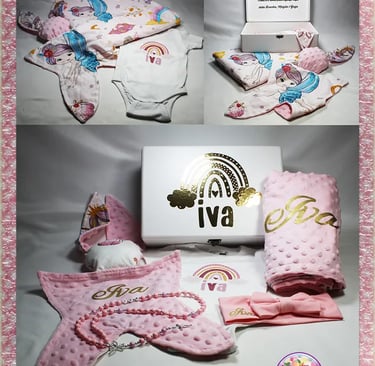 Personalizirani poklon set za bebe – tješilica, dekica i bodi