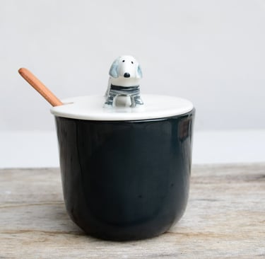 Sugar Bowl Pottery,Sugar Bowl Ceramic,Salt Cellar With Lid,Salt Pig,Sugar Container,Handmade Sugar B
