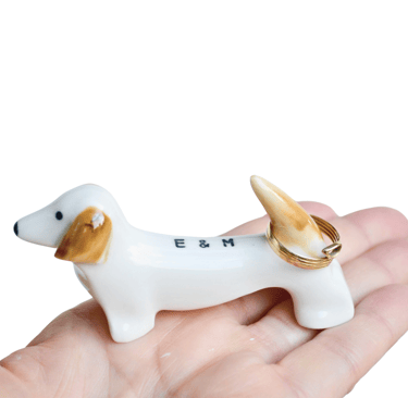 Dachshund Ring Dish,Wiener Dog Gift,Wife Ring Holder,Sausage Dog Decor,Wedding Ring Display,Dog Love