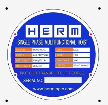 AUS Compliance Plate: 230/240V 50Hz