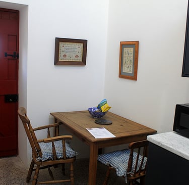 The kitchen and back door