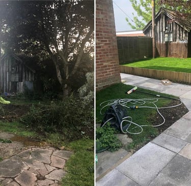 İzmir bahçe dekorasyon öncesi ve sonrası