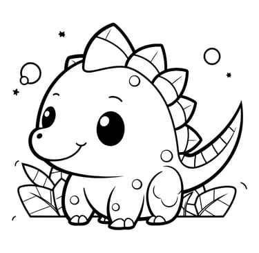 coloriage dinosaure à pique 