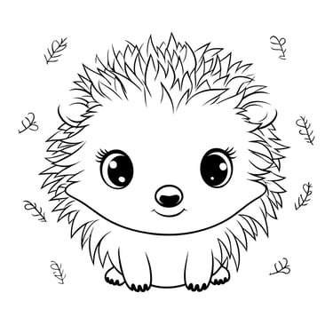 a hedgehog with a cute little hedgehog