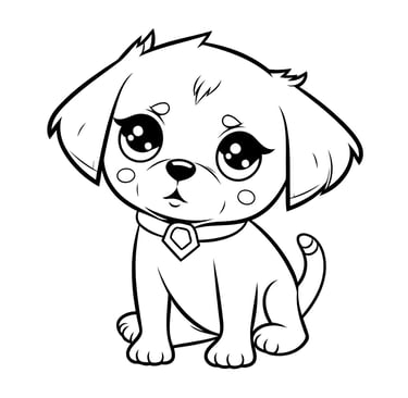 coloriage chiot