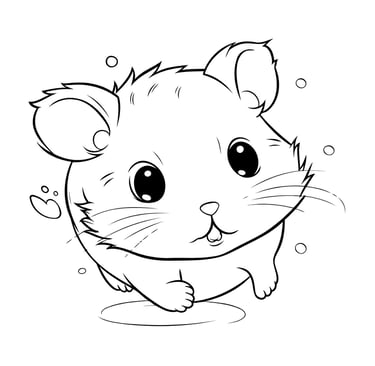 a hamster with a mouse on it's head