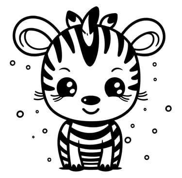 a cute little zebra coloring pages