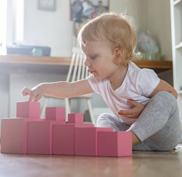 cube montessori rose