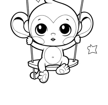 coloriage singe