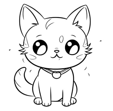 coloriage petit chaton mignon