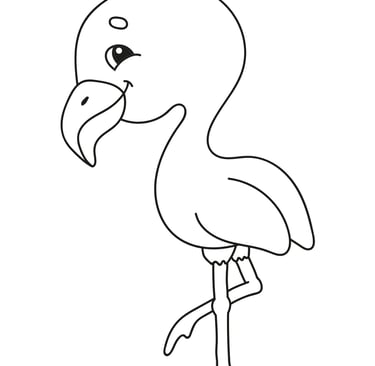 coloriage flamand rose