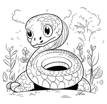 a snake snake snake snake snake coloring pages