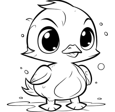 a cartoon bird coloring pages