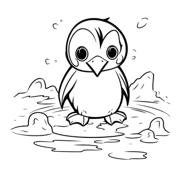 a penguin penguin coloring pages