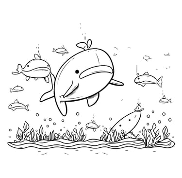 coloriage baleine