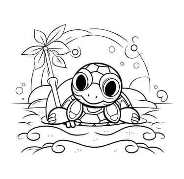 coloriage tortue