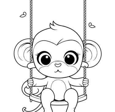 coloriage singe