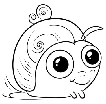 coloriage escargot mignon