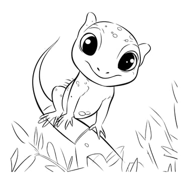 coloriage lézard