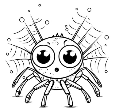 coloriage araignée mignonne