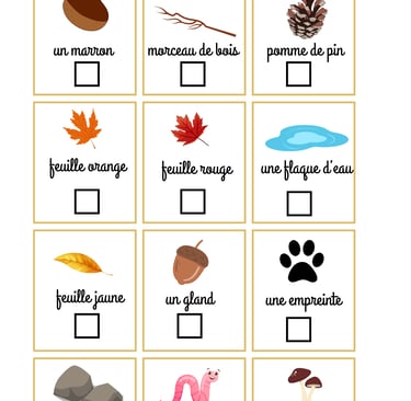 chasses aux trésors d'automne