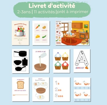 livret d'activités cuisine 