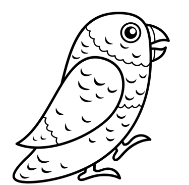 a bird with a bird on it's head