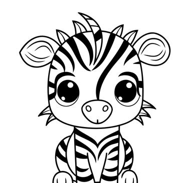 a zebra coloring pages for kids