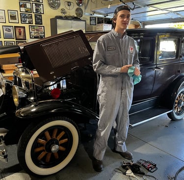 Father and son team maintain their fleet to ensure roadworthiness and reliability.