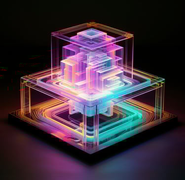 High-performance AI data center with rows of GPU-powered servers, glowing LED indicators