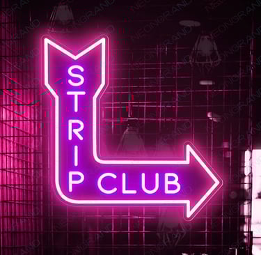 a neon sign with a neon sign that says str club